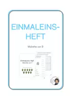 Vorschau - Arbeitsblätter - Einmaleins-Heft Malreihe von 9 - Deckblatt