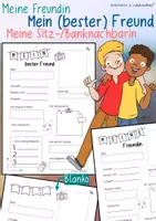 Vorschau - Arbeitsblätter - Mein (bester) Freund / Freundin - Fragebogen + Steckbrief - Deckblatt