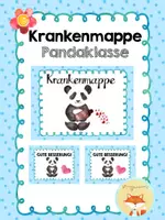 Vorschau - Bildkarten - Krankenmappe - Pandaklasse - Deckblatt