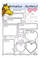 Vorschau - Arbeitsblätter - Steckbrief Giraffe Sachunterricht und Biologie - Seite 2