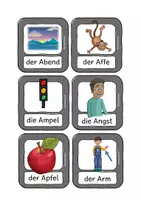 Vorschau - Bildkarten - Wortschatzkiste für 1. und 2. Klasse - Teil 1: Nomen - Seite 1