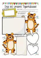 Vorschau - Arbeitsblätter - Die Klasse vorstellen Deutsch in der Grundschule Tigerklasse / Tiger - Seite 1