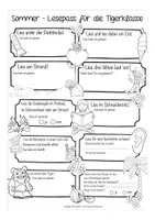 Vorschau - Arbeitsblätter - Sommerferien Lesepass Tiger / Tigerklasse - Seite 2