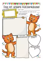 Vorschau - Arbeitsblätter - Die Klasse vorstellen Deutsch Arbeitsblätter Katze / Katzenklasse - Seite 1