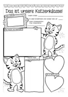 Vorschau - Arbeitsblätter - Die Klasse vorstellen Deutsch Arbeitsblätter Katze / Katzenklasse - Seite 2