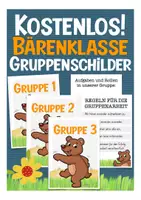 Vorschau - Fördermaterial/Inklusion - Kostenlos Gruppenschilder Bär / Bärenklasse - Deckblatt