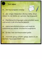Vorschau - Merkblätter - Tägliche To-Do-Liste für Schülerinnen und Schüler/Vorlage Entschuldigungsbrief - Seite 2