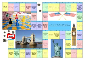 Vorschau - Spiele - Board Game / Brettspiel zum Simple Past für die 6. / 7. Klasse - Mit Anleitung und Lösungen als PDF - Seite 1