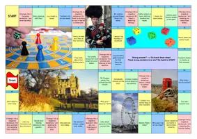 Vorschau - Spiele - Board Game / Brettspiel zum Present Progressive für die 5. / 6. Klasse - Mit Anleitung und Lösungen als PDF - Seite 1