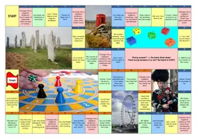 Vorschau - Spiele - Board Game / Brettspiel zum Simple Past ODER Present Perfect für die 6. / 7. Klasse - Mit Anleitung und Lösungen als PDF - Seite 1