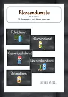 Vorschau - Bildkarten - Tafeltransparenz Klassendienste Chalky - Deckblatt