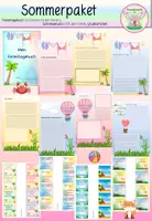 Vorschau - Arbeitsblätter - Sommerpaket mit Ferientagebuch und Grußkärtchen - Deckblatt