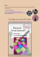 Vorschau - Mal- und Bastelvorlagen - Post-it Notizzettel Englisch (Heftkorrektur/Classroom Management) - Seite 1