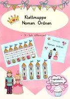 Vorschau - Stationenlernen - Wortartenmärchen: Klettmappe Nomen ordnen, 3-fach differenziert, Deutsch, DaZ - Deckblatt