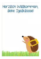 Vorschau - Mal- und Bastelvorlagen - Kostenlos - Schulanfang in der Igelklasse - Seite 1