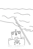 Vorschau - Mal- und Bastelvorlagen - Schulstart Sonnenschirm Bastelvorlage - Seite 1