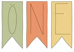 Vorschau - Mal- und Bastelvorlagen - Wimpelkette "Schöne Ferien" - orange/grün - Seite 3