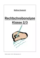 Vorschau - Arbeitsblätter - Rechtschreibanalyse Klasse 2 3 - Deckblatt