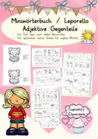 Vorschau - Arbeitsblätter - Miniwörterbuch Leporello Gegenteile Adjektive, DaZ, Deutsch, Wortschatz - Deckblatt