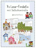 Vorschau - Stationenlernen - Leseübung: Lese-Findefix in Silbenschrift - Deckblatt