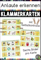 Vorschau - Stationenlernen - Dieselben Anlaute erkennen - Klammerkarten - Deckblatt