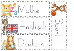 Vorschau - Poster - Klassenraum Deko Bären - Stundenplan - Seite 2