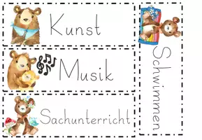 Vorschau - Poster - Klassenraum Deko Bären - Stundenplan - Seite 3