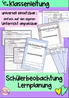 Vorschau - Fördermaterial/Inklusion - Schülerbeobachtung - Deckblatt