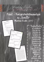 Vorschau - Arbeitsblätter - Paket zum Thema "Kurzgeschichtenanalyse" zu "Schiffe" von Marlene Röder (2011), universell einsetzbar! Homeschooling geeignet! - Deckblatt