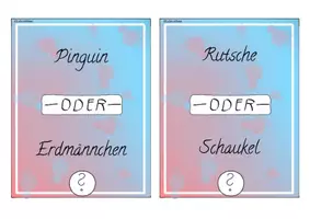 Vorschau - Spiele - Materialpaket "Entweder Oder" - Schreibanlass oder Spiel - Seite 1