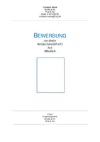 Vorschau - Arbeitsblätter - Bewerbung: Deckblatt - 3 Vorlagen als Word-Datei - Seite 1