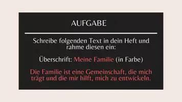 Vorschau - Präsentationen/Tafelbilder - Arbeitsauftrag zum Thema Familie - Seite 2