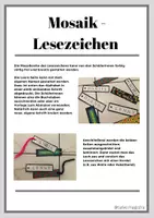 Vorschau - Mal- und Bastelvorlagen - Mosaik-Lesezeichen - Deckblatt