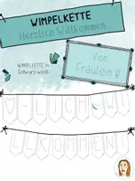 Vorschau - Poster - Wimpelkette „Herzlich Willkommen“ - weiß - Seite 1