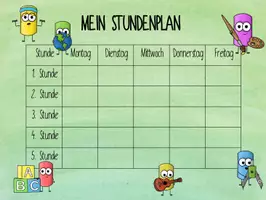 Vorschau - Mal- und Bastelvorlagen - Stundenplanvorlagen - Seite 1