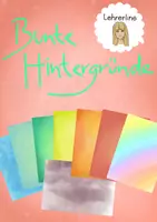 Vorschau - selbst erstellte Cliparts/Grafiken - 11 bunte Hintergründe KOSTENLOS, unterschiedliche Farben - Deckblatt