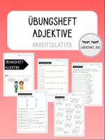 Vorschau - Arbeitsblätter - Übungsheft Adjektive (2-fach differenziert) - Deckblatt