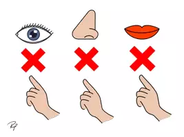 Vorschau - Poster - Corona Schild - Nicht anfassen - Auge / Mund / Nase - Seite 3