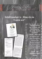 Vorschau - Merkblätter - Gedichtsanalyse zu "Wenn ich ein Vöglein wär" inkl. Material, Lösung! - Deckblatt