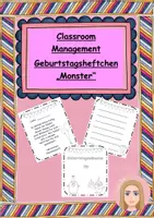 Vorschau - Anderer Materialtyp - Geburtstagsheftchen Monsterklasse - Deckblatt