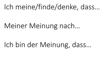 Vorschau - Poster - Formulierungshilfen Wortspeicher Meinung Argument - Seite 1