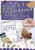 Vorschau - Stundenentwürfe - Fette & Fettfleckprobe - Forscherheft, Tafelmaterial & Experiment + INTERAKTIVES MATERIAL - Deckblatt