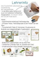 Vorschau - Stundenentwürfe - Fette & Fettfleckprobe - Forscherheft, Tafelmaterial & Experiment + INTERAKTIVES MATERIAL - Seite 1