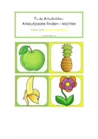 Vorschau - Stationenlernen - Differenziertes Anlautkörbchen - EINFACH - Seite 1