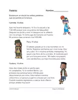 Vorschau - Arbeitsblätter - Pretérito Lectura y Hoja de Trabajo: Spanish Lesung - Deckblatt