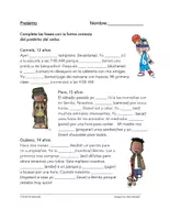 Vorschau - Arbeitsblätter - Pretérito Lectura y Hoja de Trabajo: Spanish Lesung - Seite 1