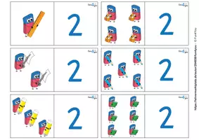 Vorschau - Spiele - Dyskalkulie - Domino - Mengenerfassung bis 6 - Seite 2
