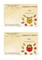 Vorschau - Arbeitsblätter - Lesepass Herbst - Seite 1