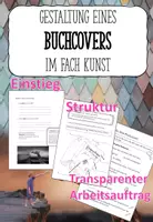 Vorschau - Arbeitsblätter - Buchcover / Titelseite gestalten- Bilder erzählen Geschichten- Kunst - Deckblatt