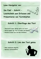 Vorschau - Merkblätter - Fünf-Schritt-Lesetechnik für die Sachtextarbeit - ein Lese-Navigator - Seite 3